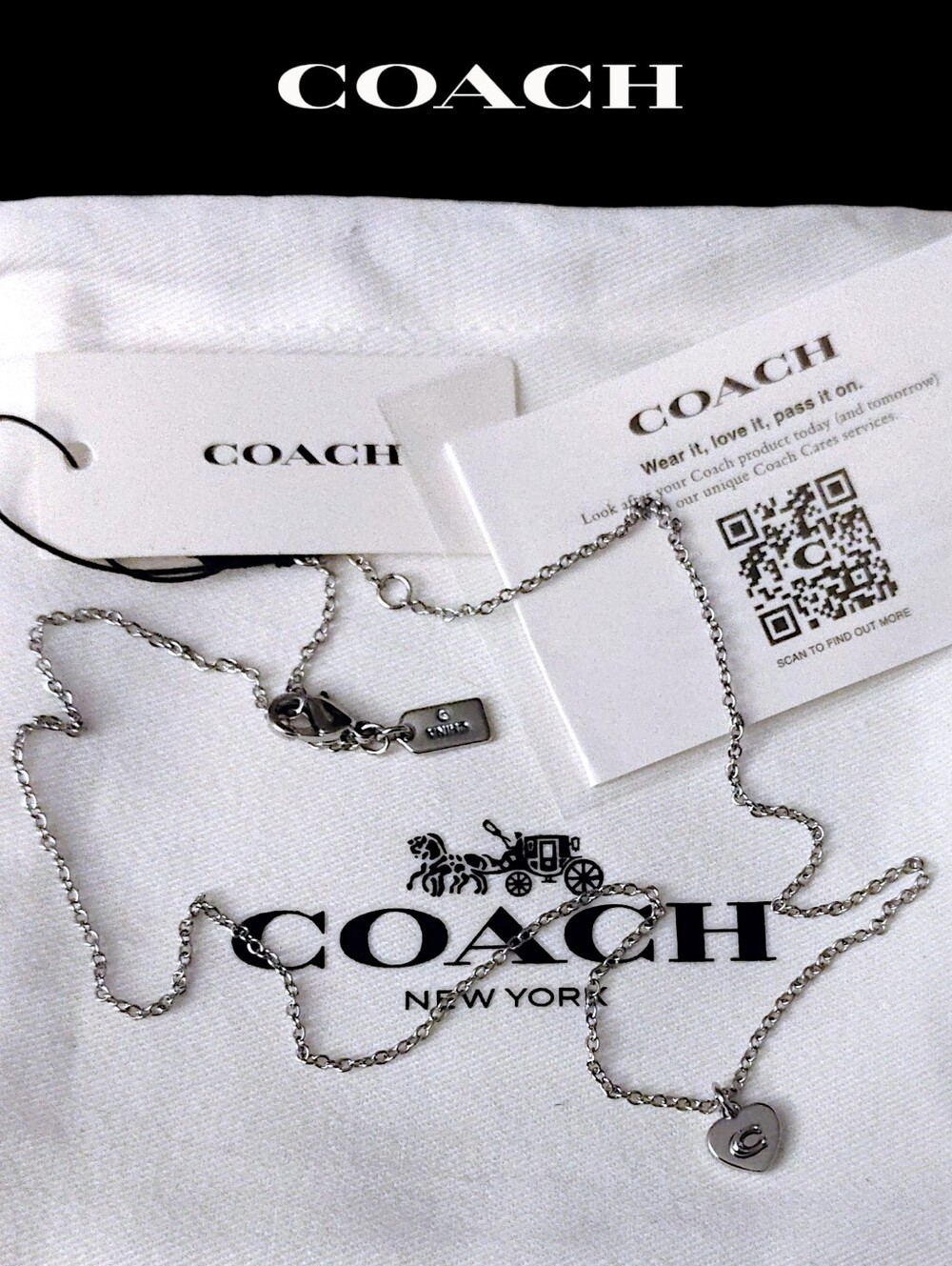 Coach Heart Pendent Necklace